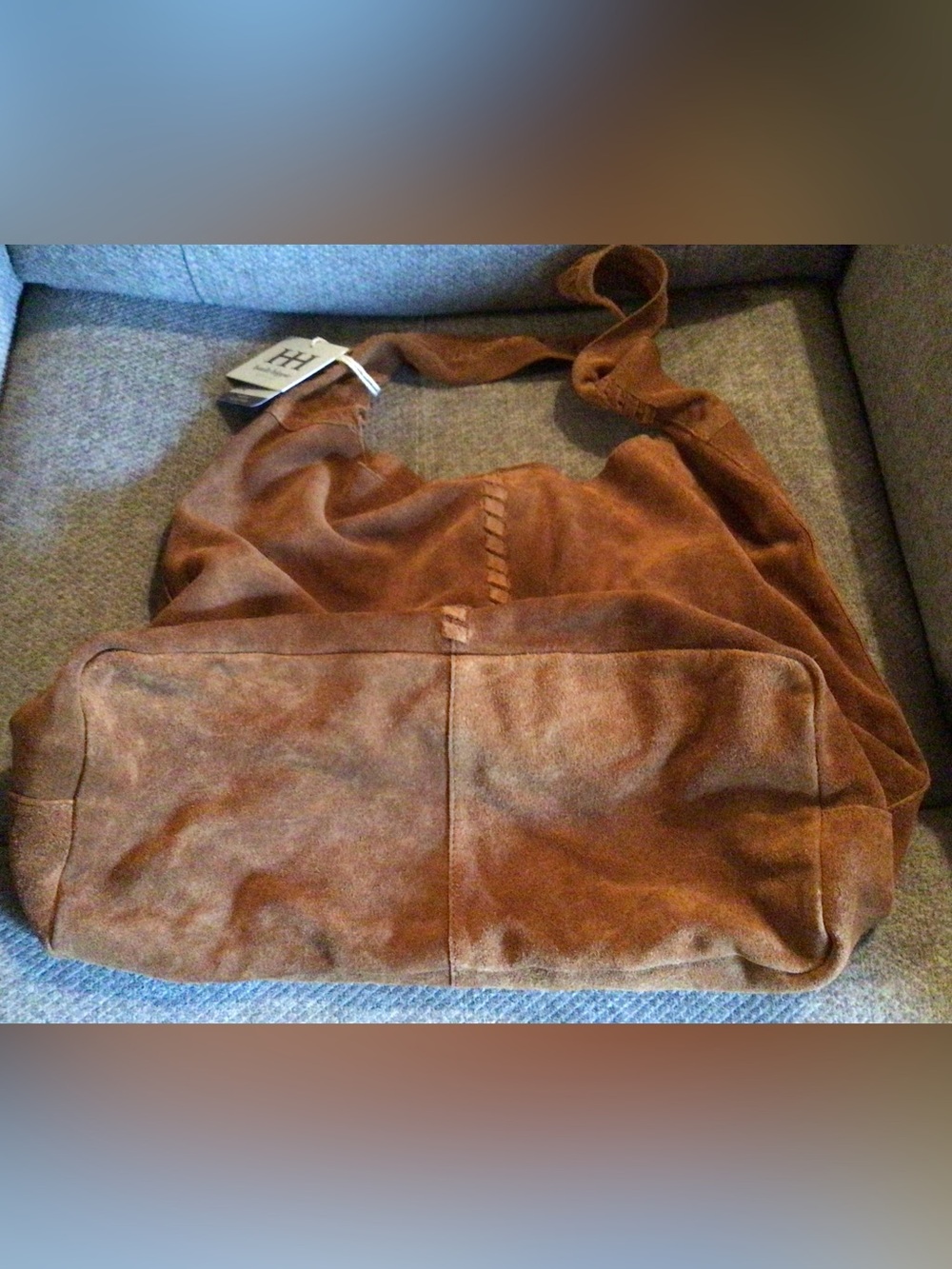 Haute Hippie / Chestnut Brown Slouchy Suede Festival Hobo Bag - NWT - Picture 6 of 14